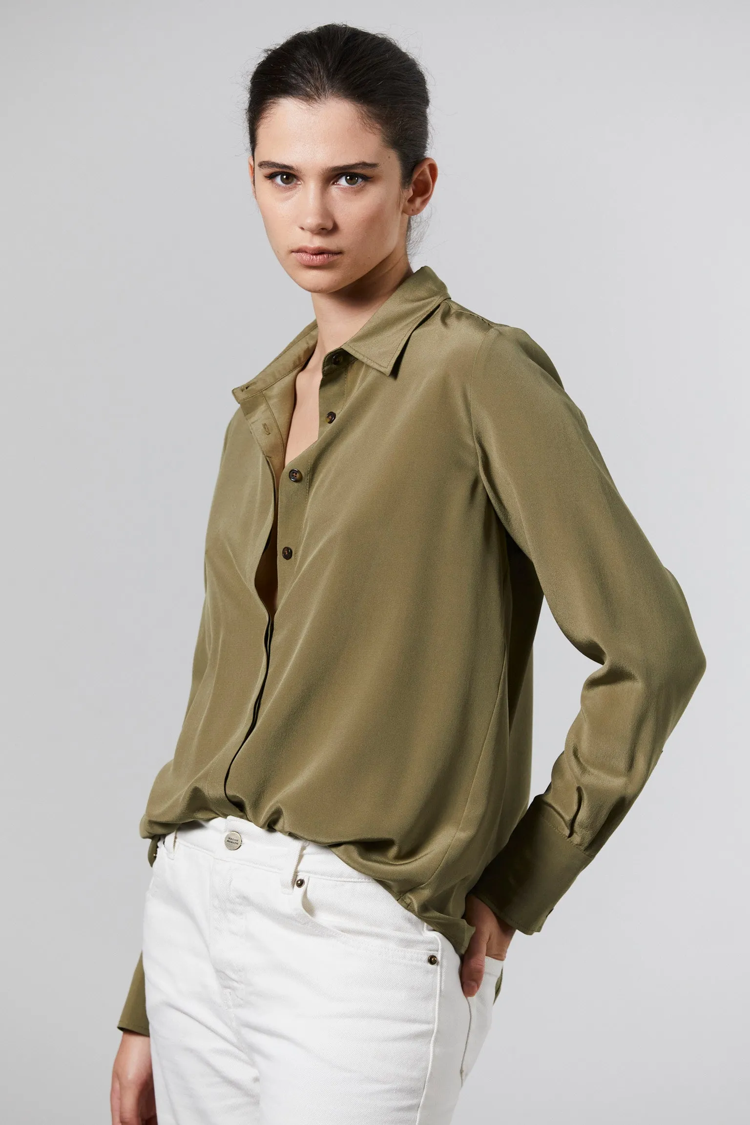 Silk Shirt - Khaki