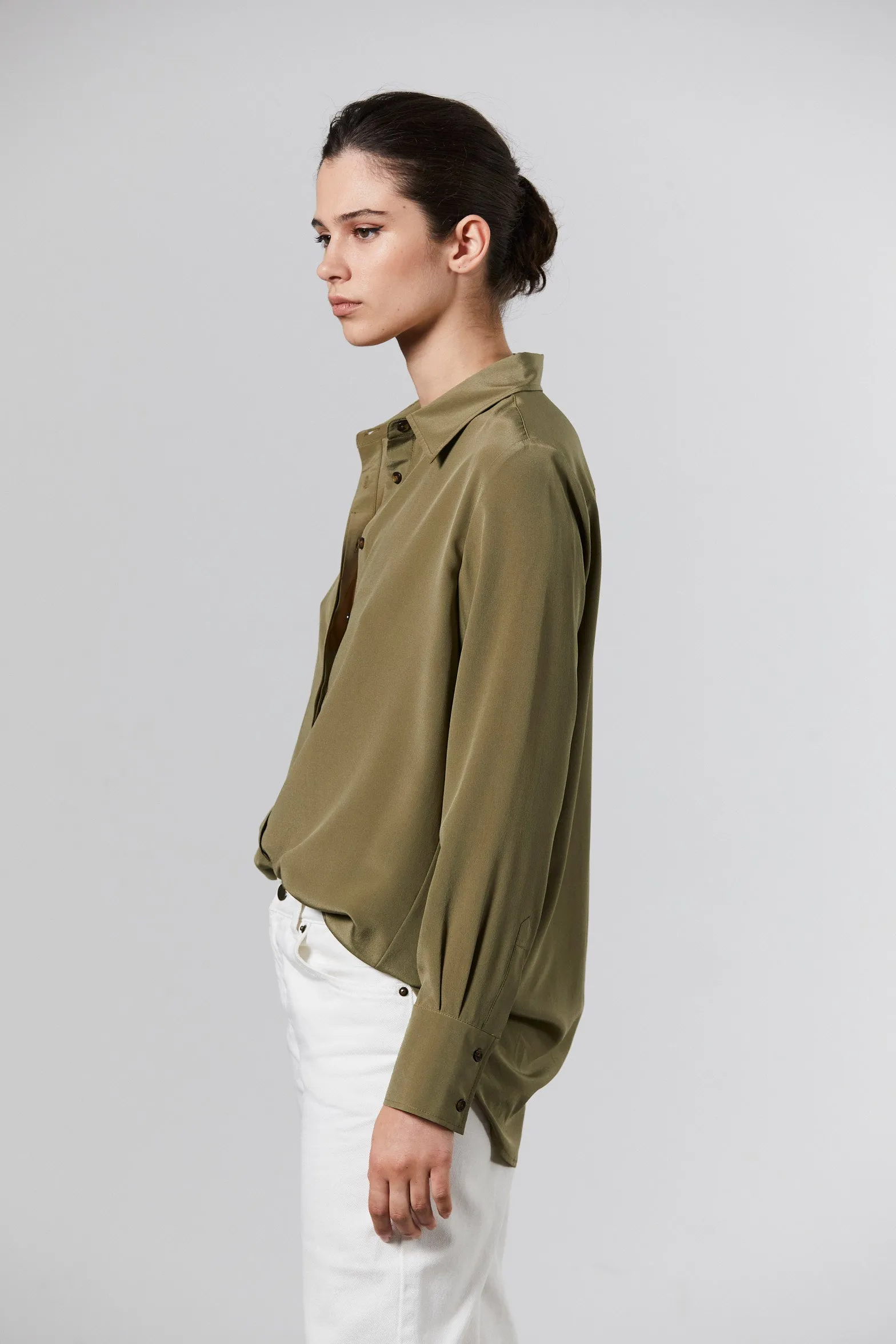 Silk Shirt - Khaki