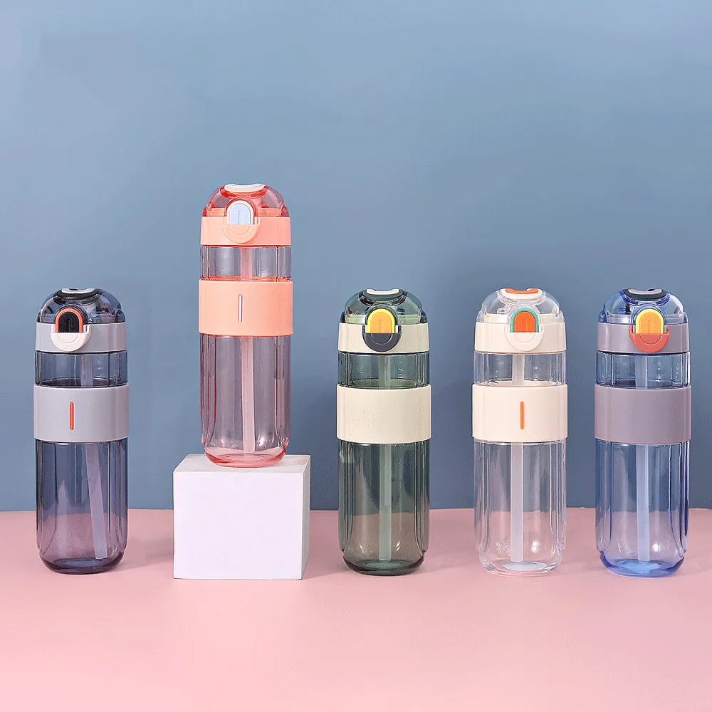 SImple Plane Transparent Water Bottle.(580mL)