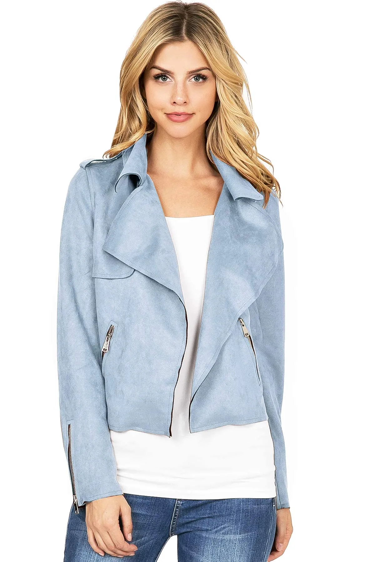 Suede Moto Jacket