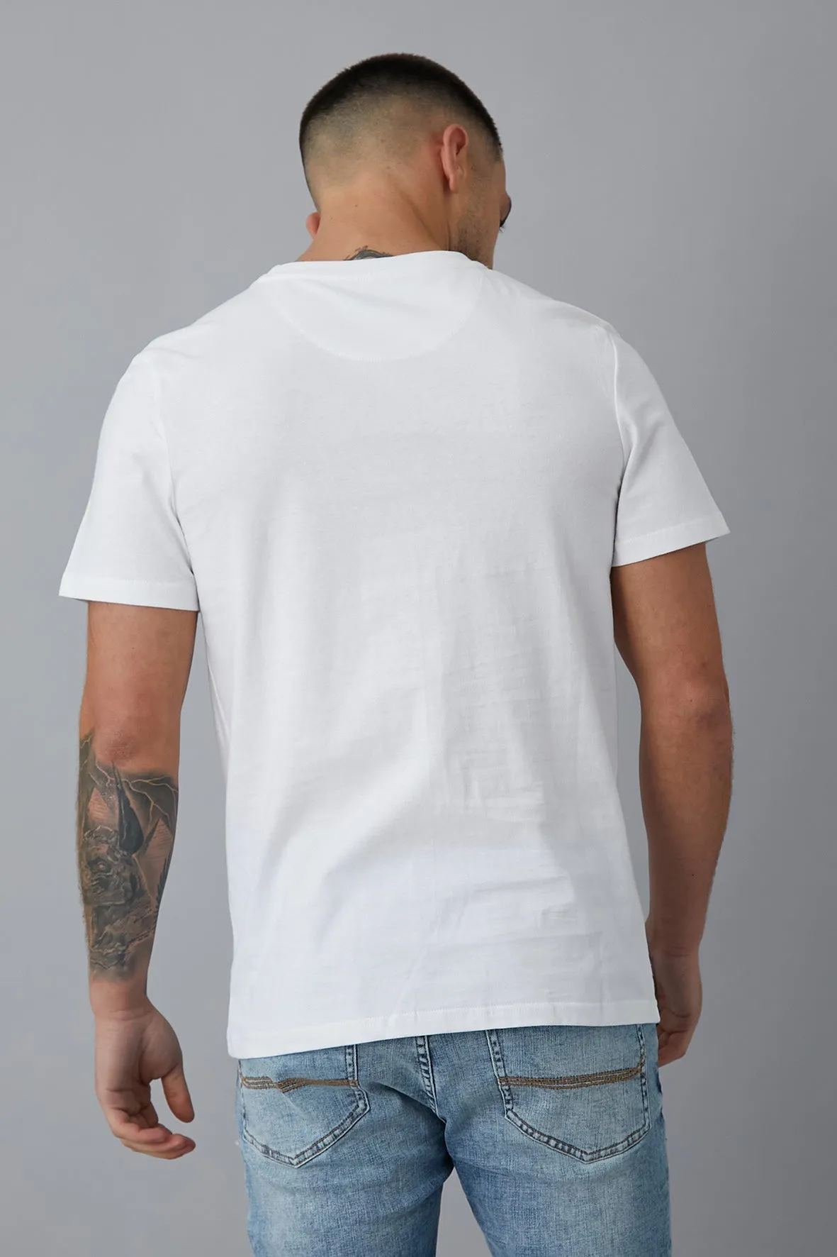 Summit Printed crew neck t-shirt in optic White