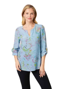 Tianello print "Hydeo" Washable Silk "Avlyne" Blouse