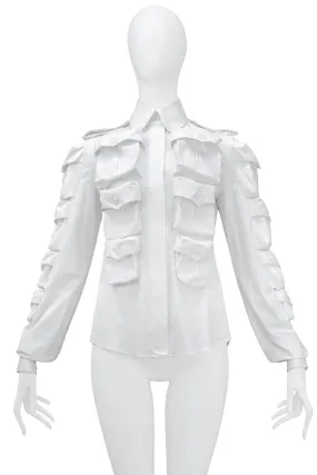 VIKTOR & ROLF 2002 WHITE MULTI POCKET BUTTON DOWN