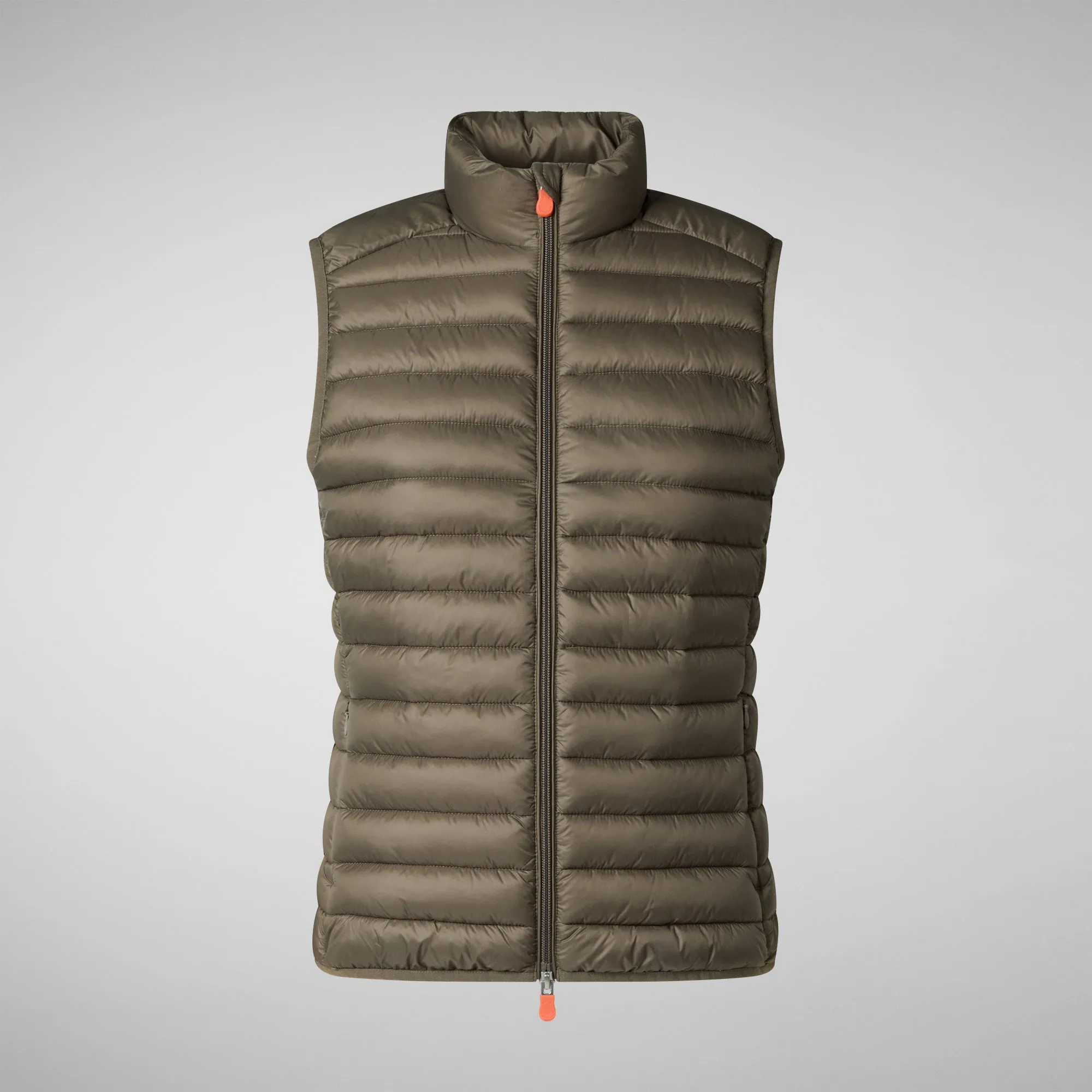 Woman's vest Charlotte in mud grey