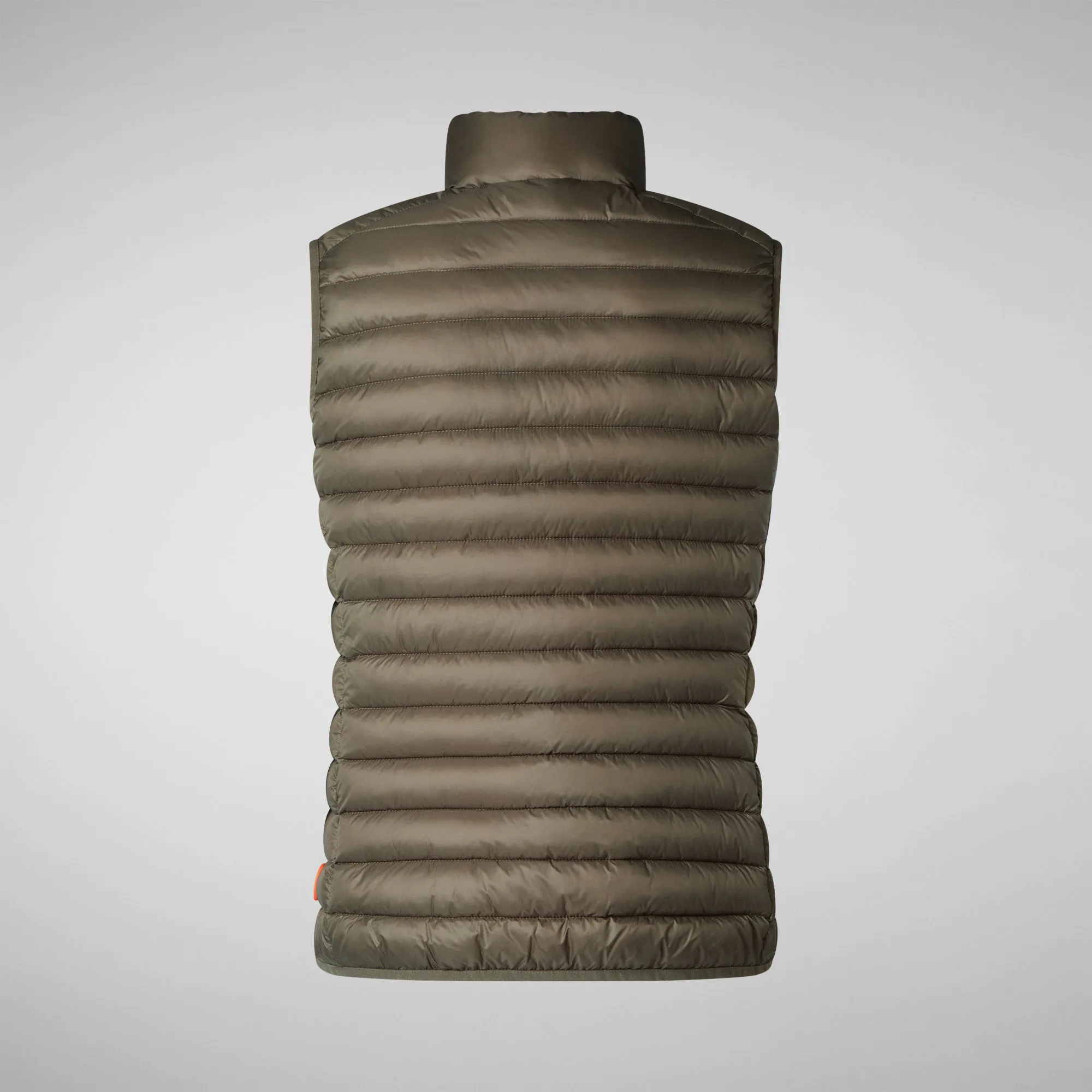 Woman's vest Charlotte in mud grey