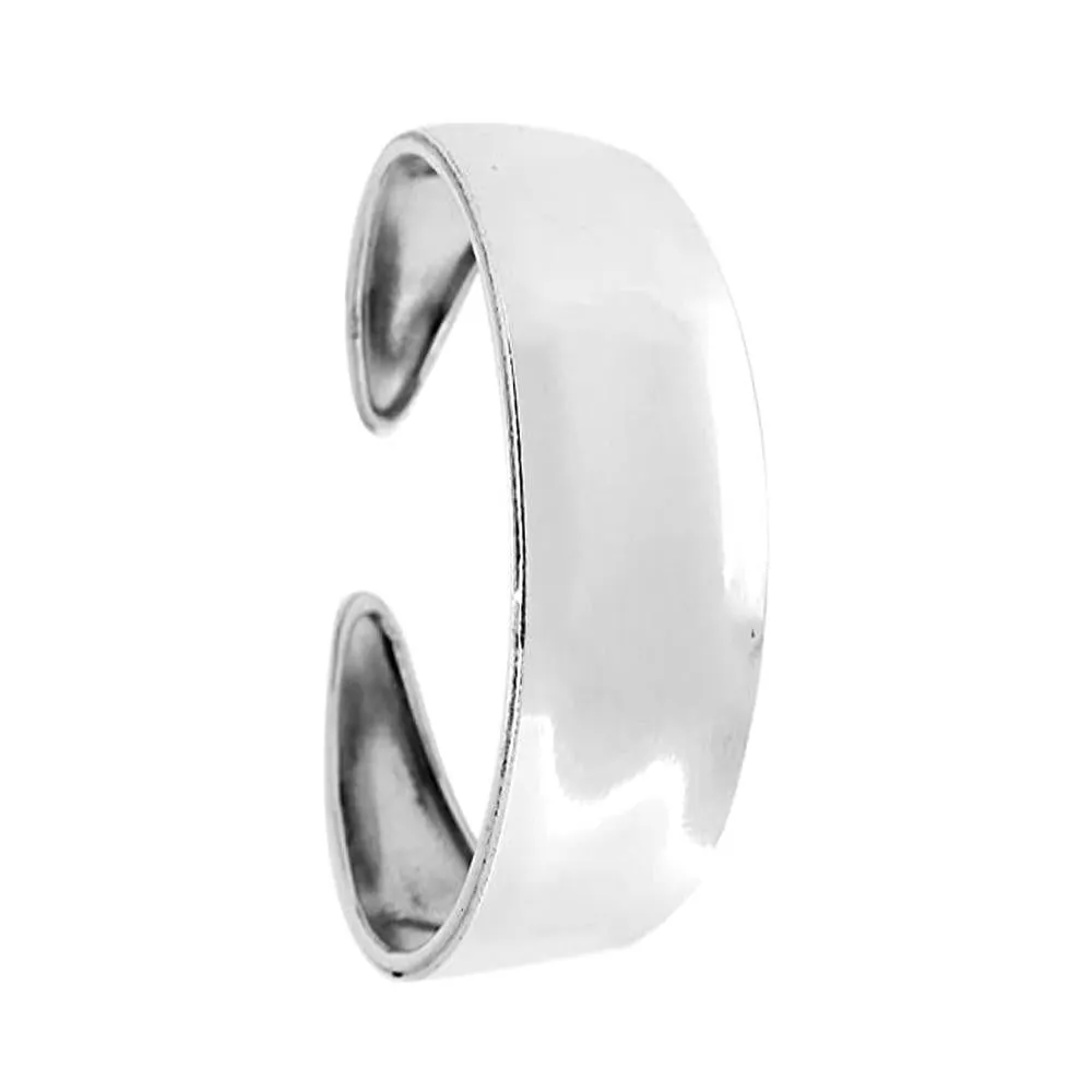 Women's 925 Sterling Silver 15-30mm Chunky Bangle Bracelet