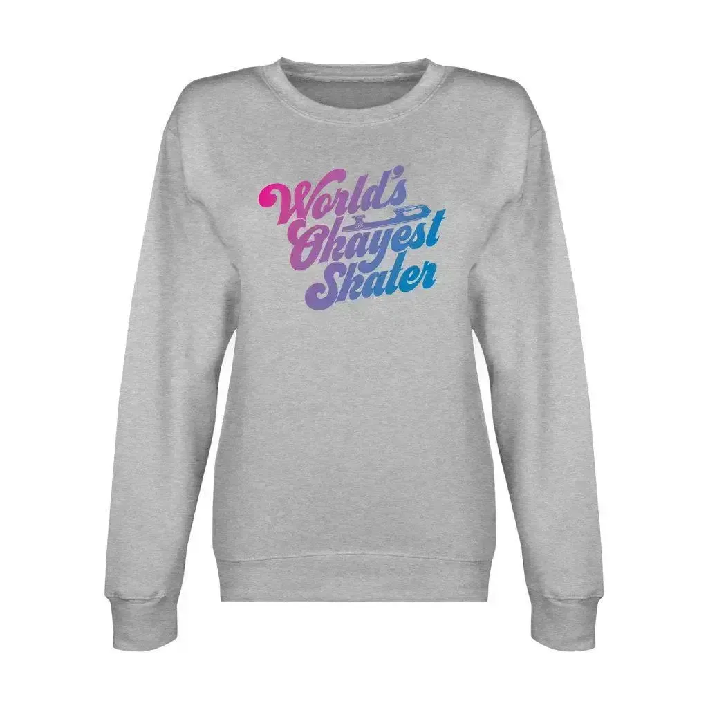 World's Okayest Skater Unisex Premium Crewneck Sweatshirt