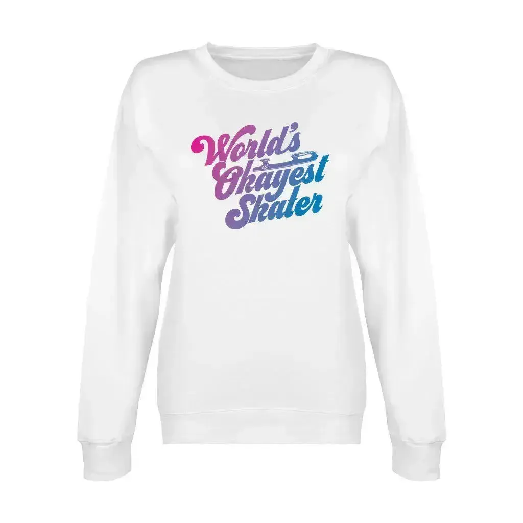 World's Okayest Skater Unisex Premium Crewneck Sweatshirt