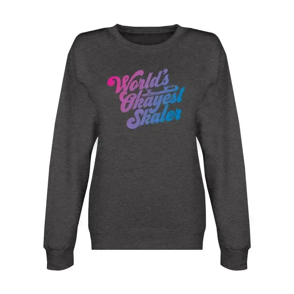 World's Okayest Skater Unisex Premium Crewneck Sweatshirt