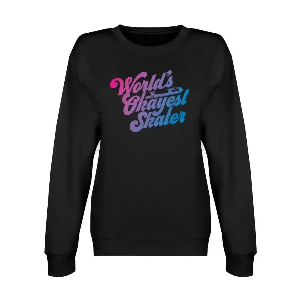 World's Okayest Skater Unisex Premium Crewneck Sweatshirt